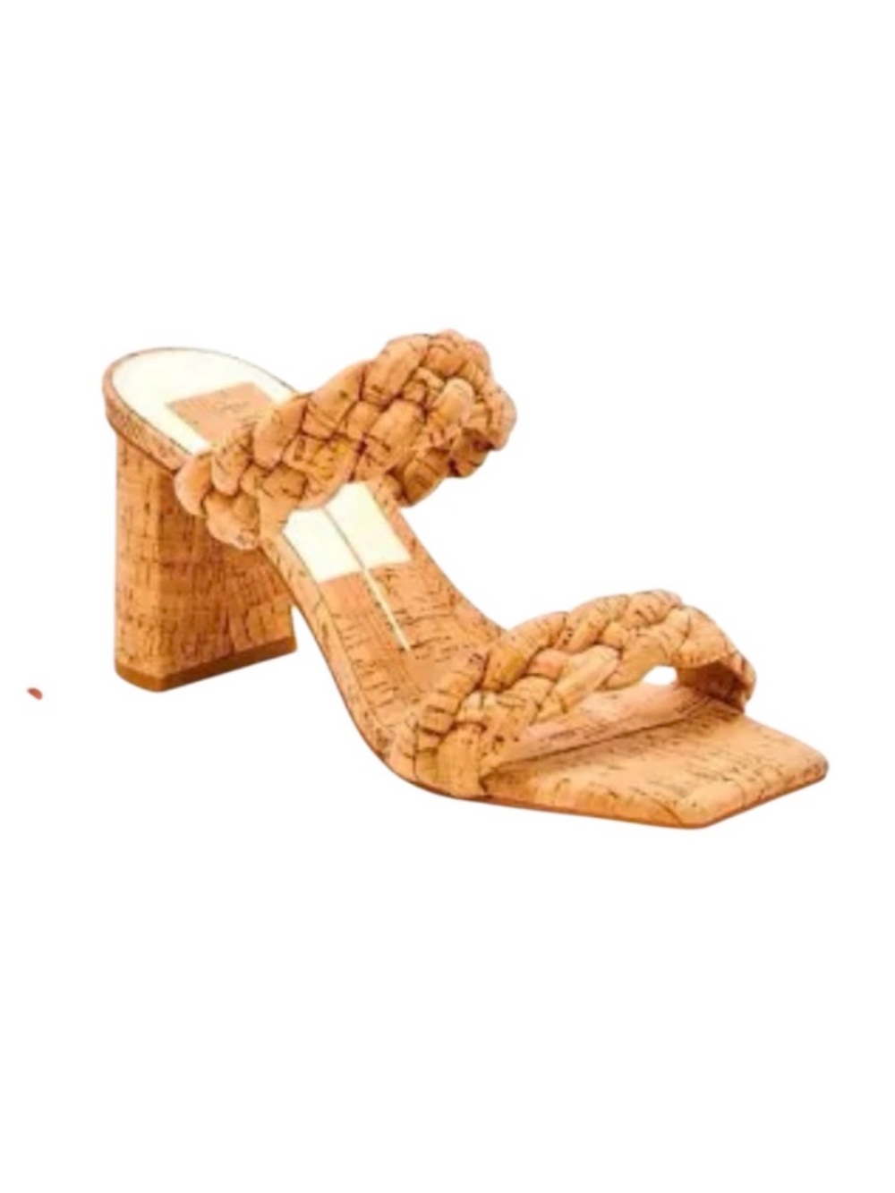 DOLCE VITA Paily Braid CORK Block Heel square toe Sandals WOMEN’s size size 9.5